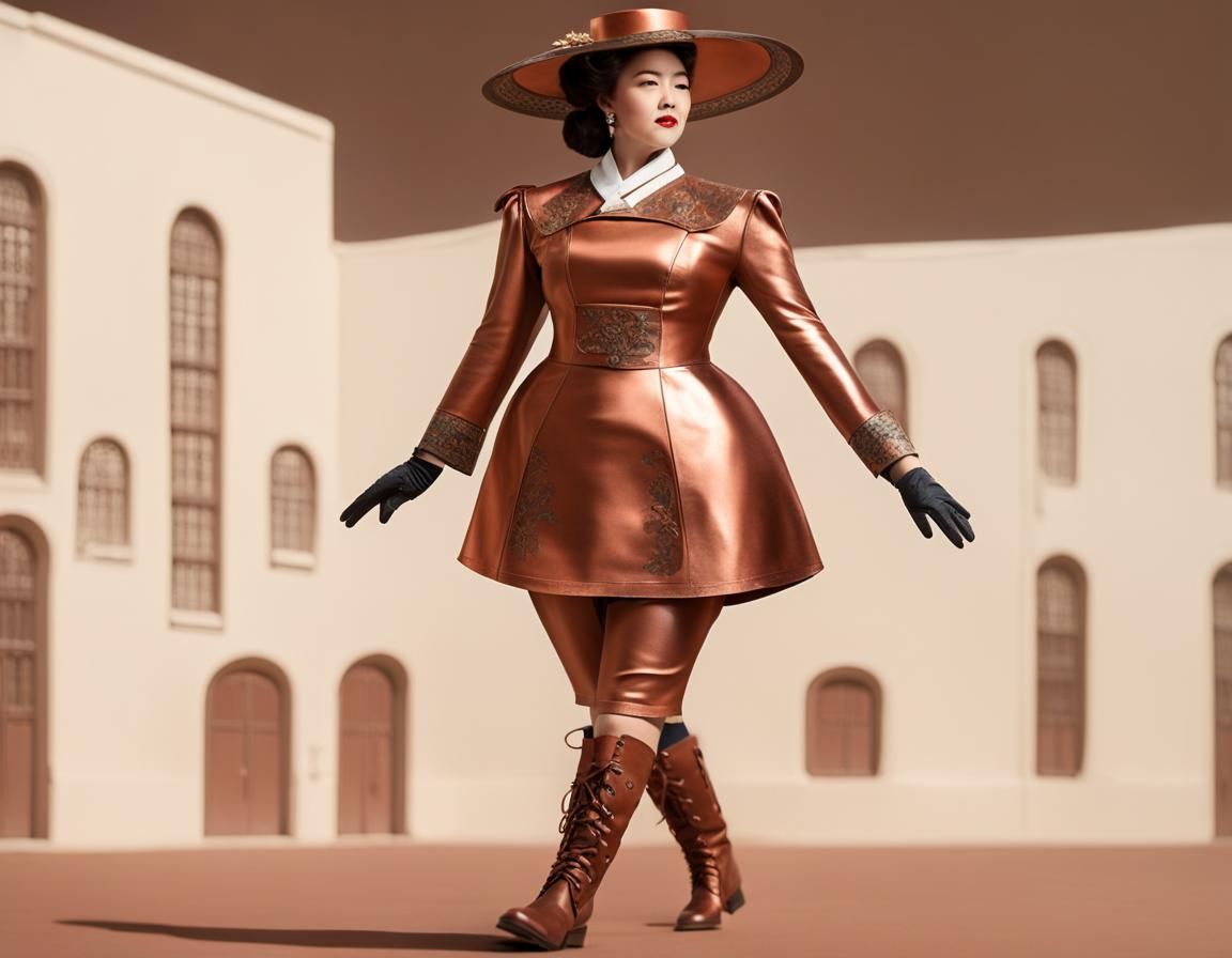 Copper Dress Inspired by 1940s China Qipao