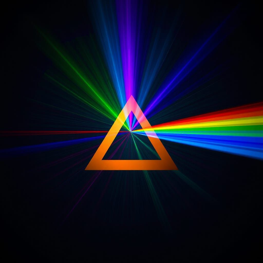 Prismatic Light Refraction in Geometric Abstraction Style