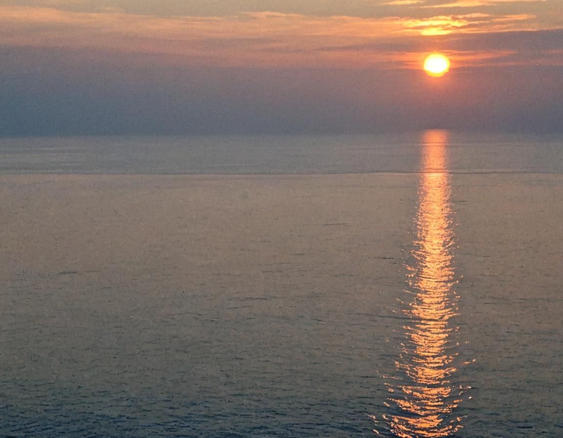 Picturesque Sunset Over the Sea