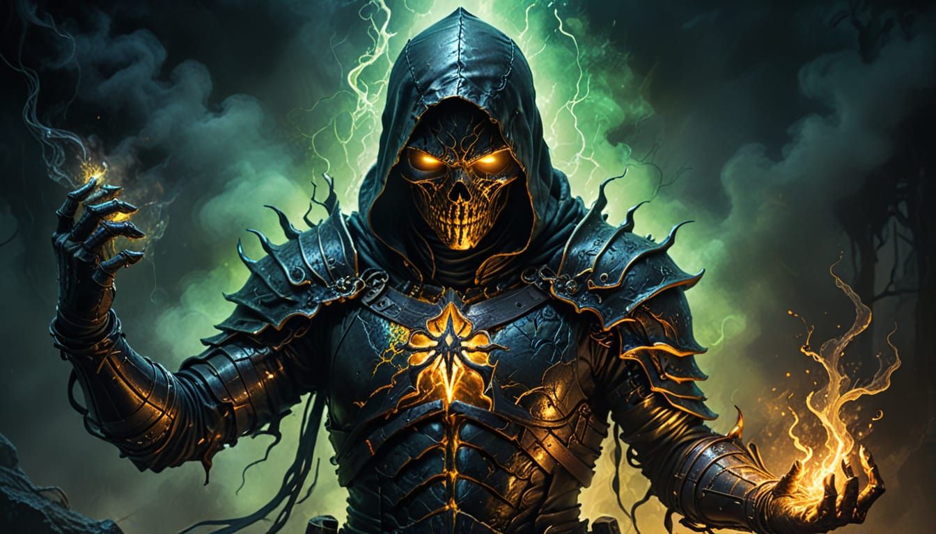 Dark Fantasy: Resisting Poison in Gothic Oil Painting