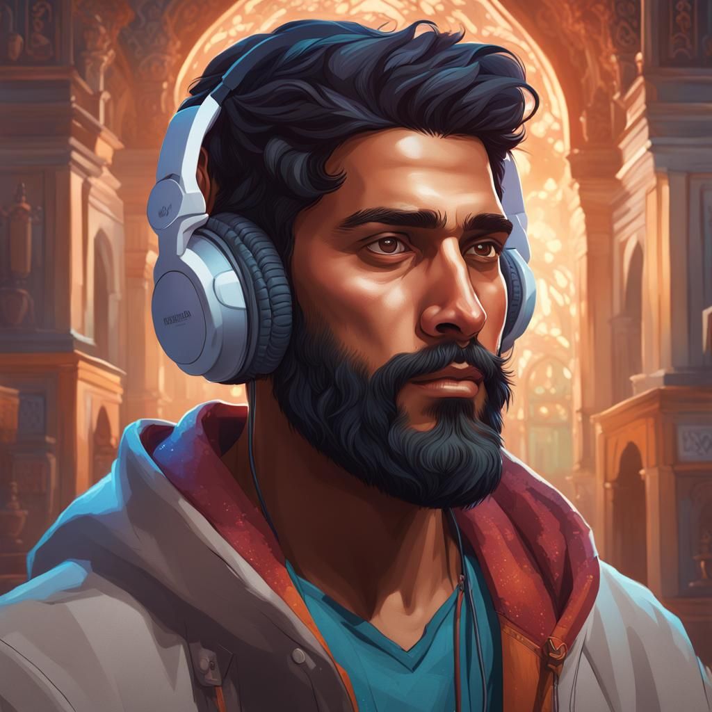 Young Indian Man Studying Medicine Portrait