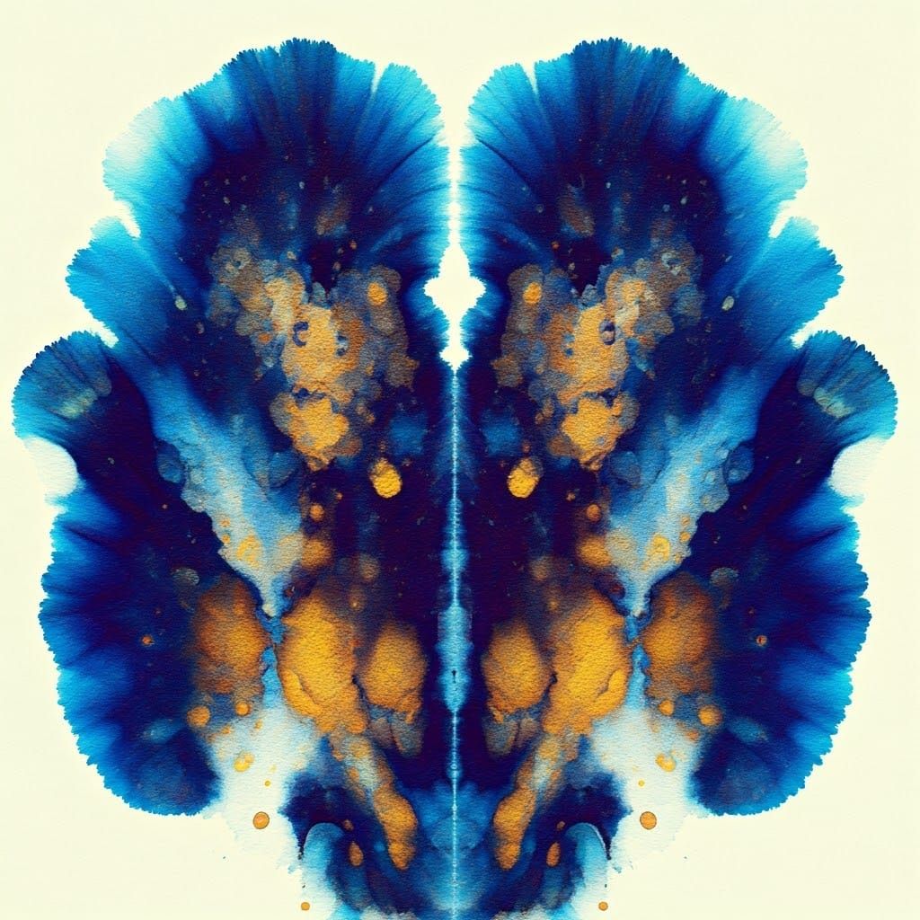 Dreamlike Rorschach Test in Neo-Impressionist Style