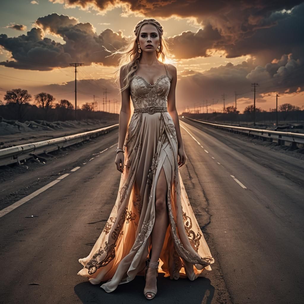 Highway to Hell: Apocalyptic Sunset Photograph