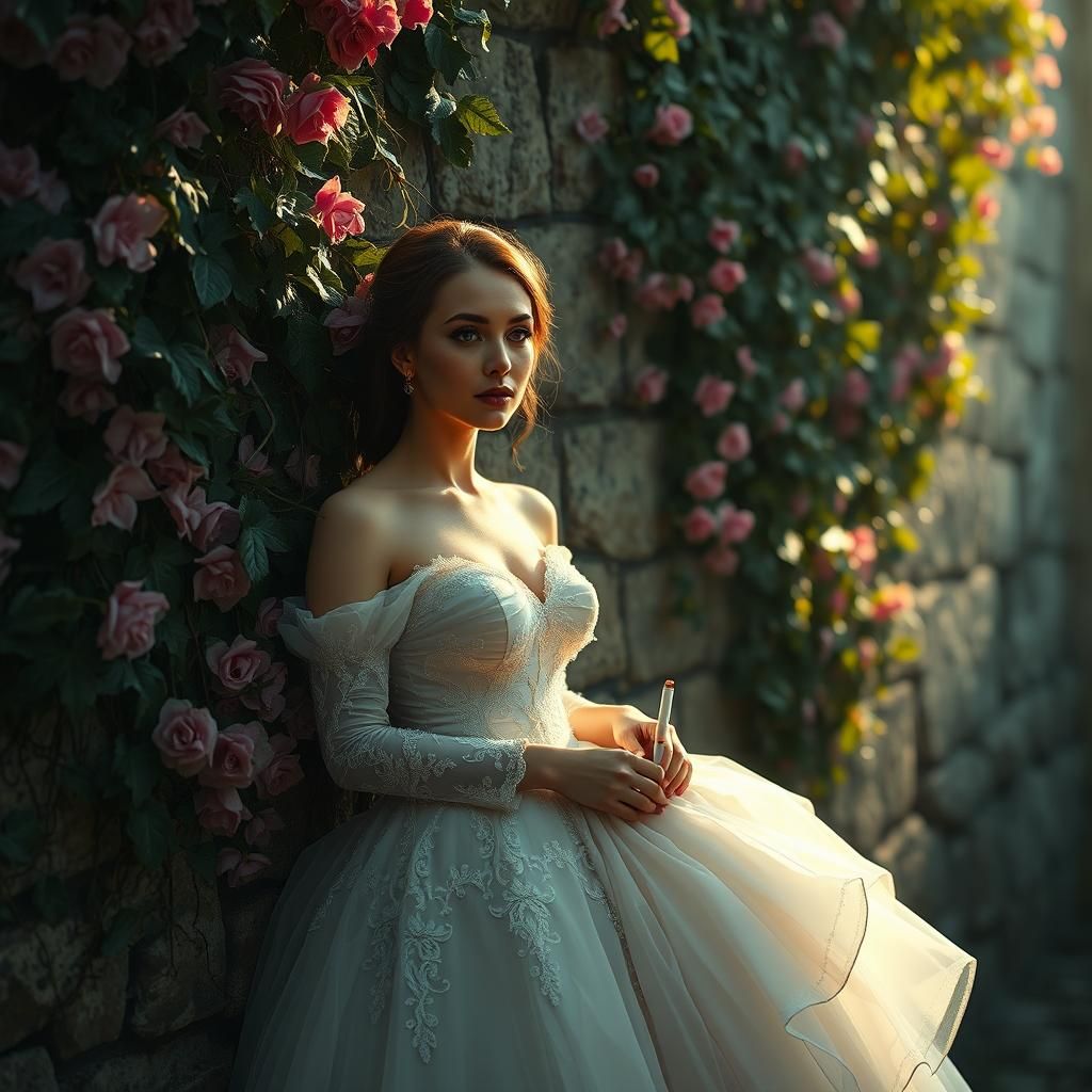 Bride Smoking by Pink Ivy, Digital Matte Painting