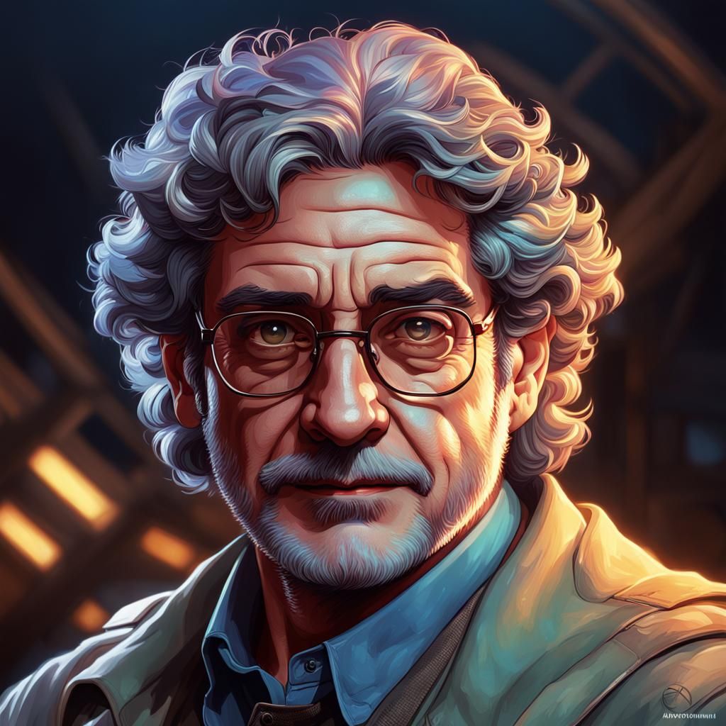 Harold Ramis Portrait in Artgerm Style