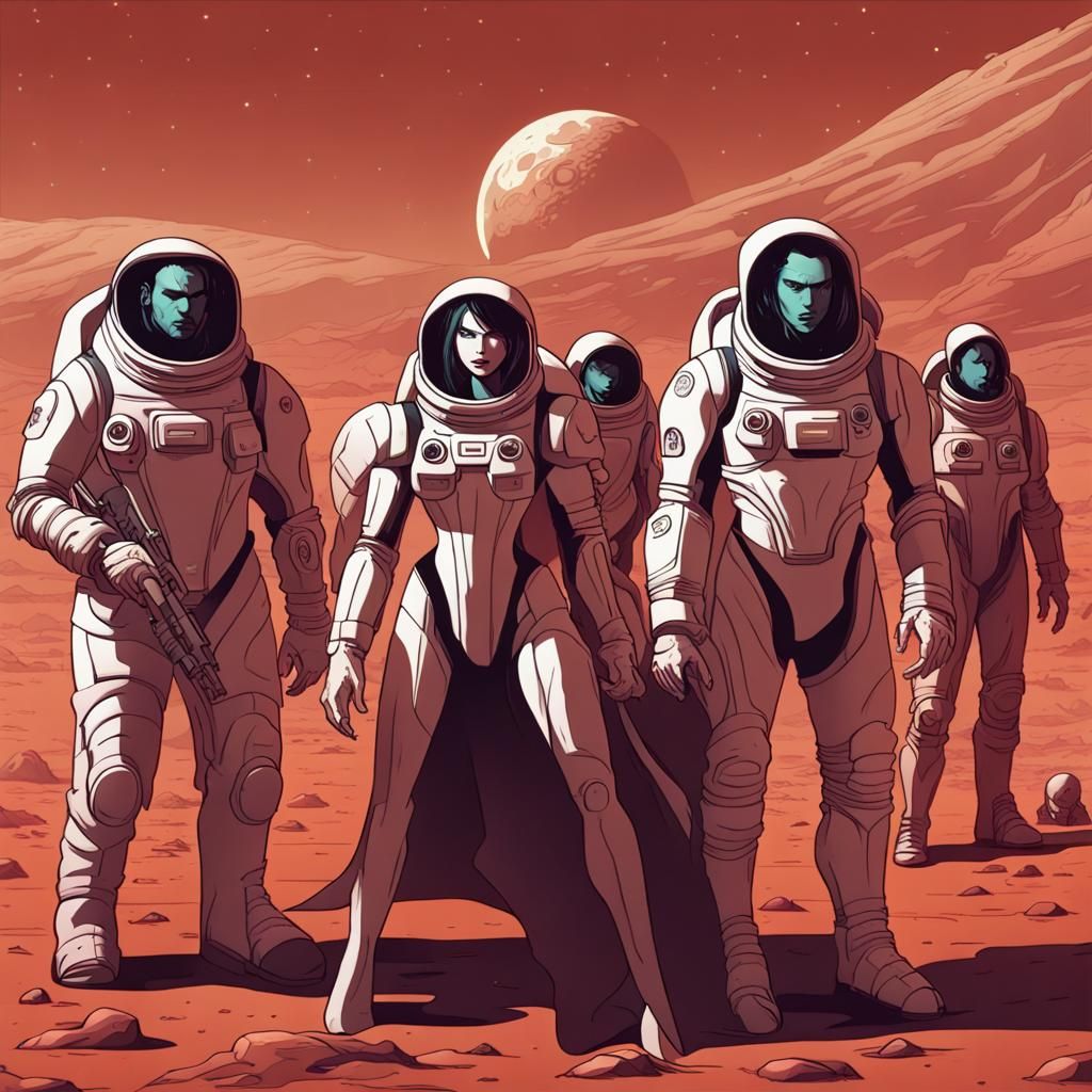 Space Vampires on Mars: A Sci-Fi Scene