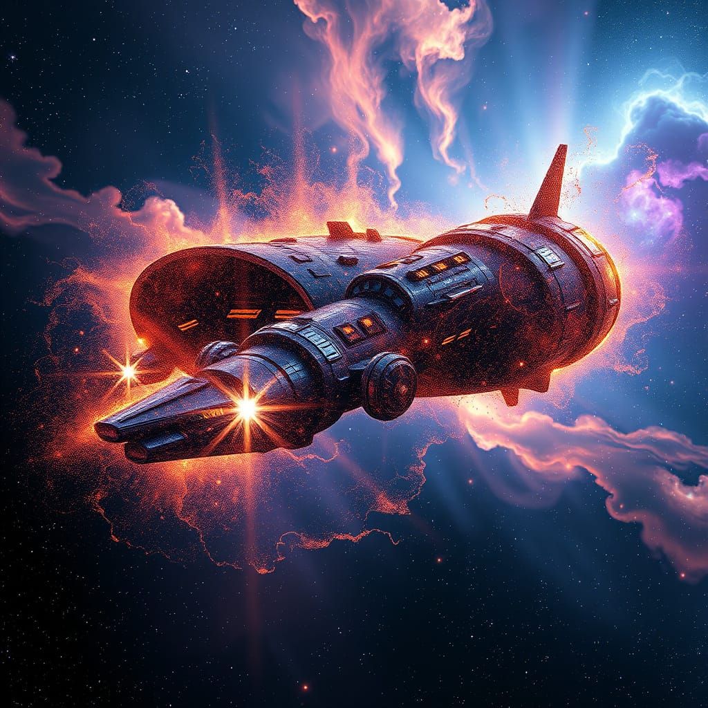 Star Trek Voyager: Stardust and Nebulae in Space