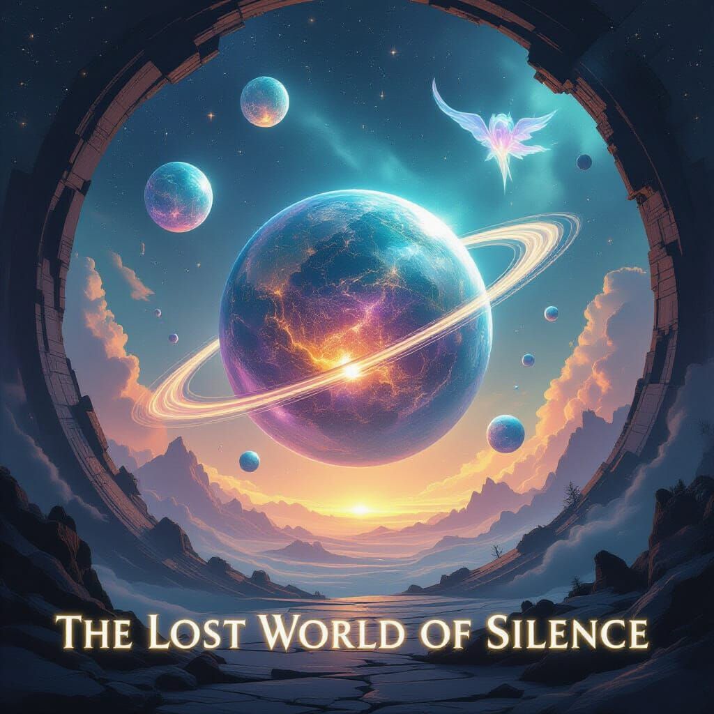 Surreal World Suspended in Space with Dream Creatures