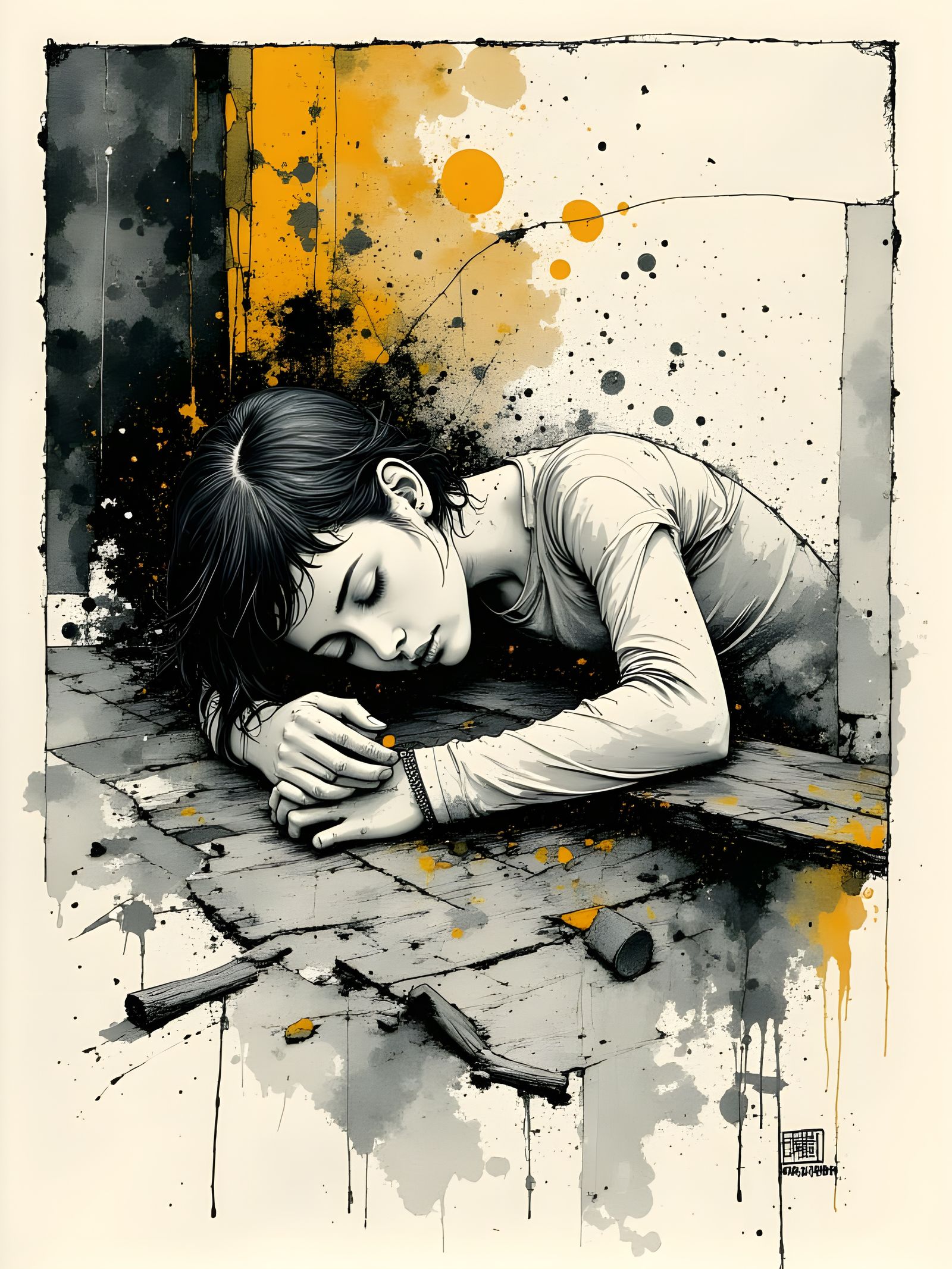 Dreaming among Ancient Ruins in a Moody Art Style