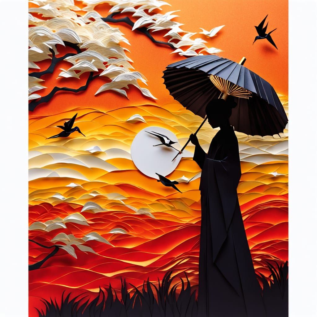 Silhouette,  sunrise,...