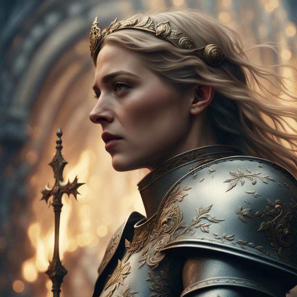 Intricate Digital Portrait of Joan of Arc