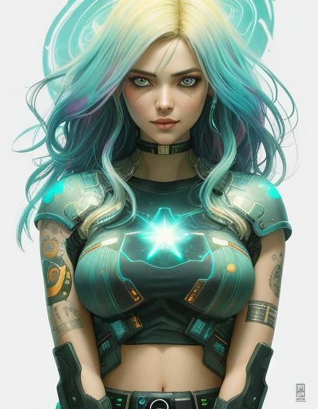 cyberpunk urban fantasy concept art