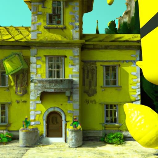 Lemon Castle with Lemon Frosting, Clockpunk Style