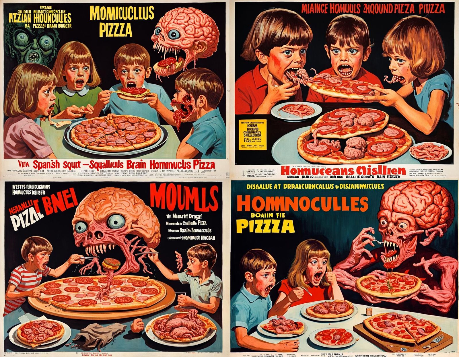 1960s Movie Poster: Mutant Children's Brain Feast