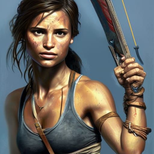 Alicia Vikander as Tomb Raider: Detailed Portrait