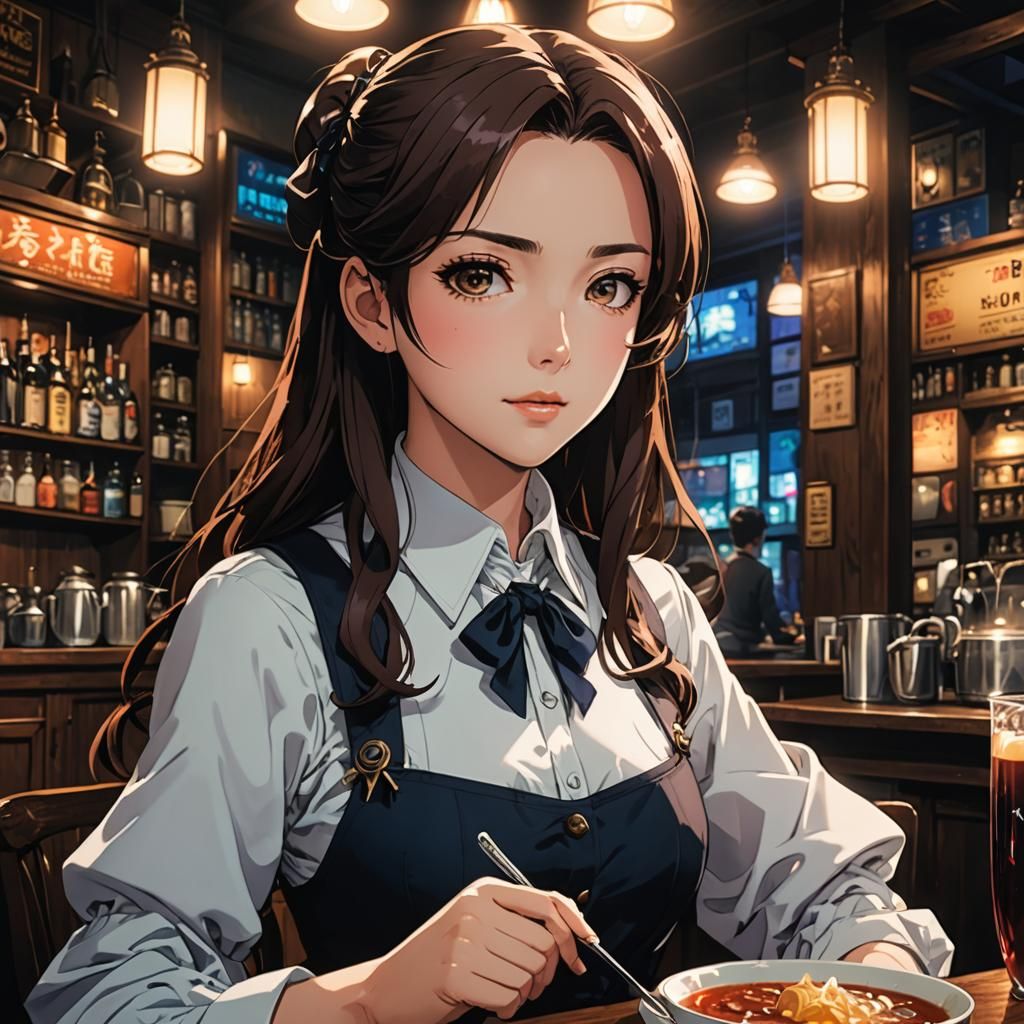 Anime Portrait in Studio Trigger Style