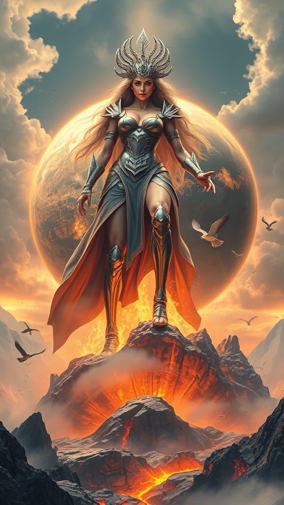 Majestic Primeval Goddess Gaia Rises from Earth's Core in Sh...