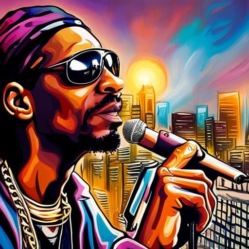 Snoop Dogg Rapping: Graffiti Art in Street Style
