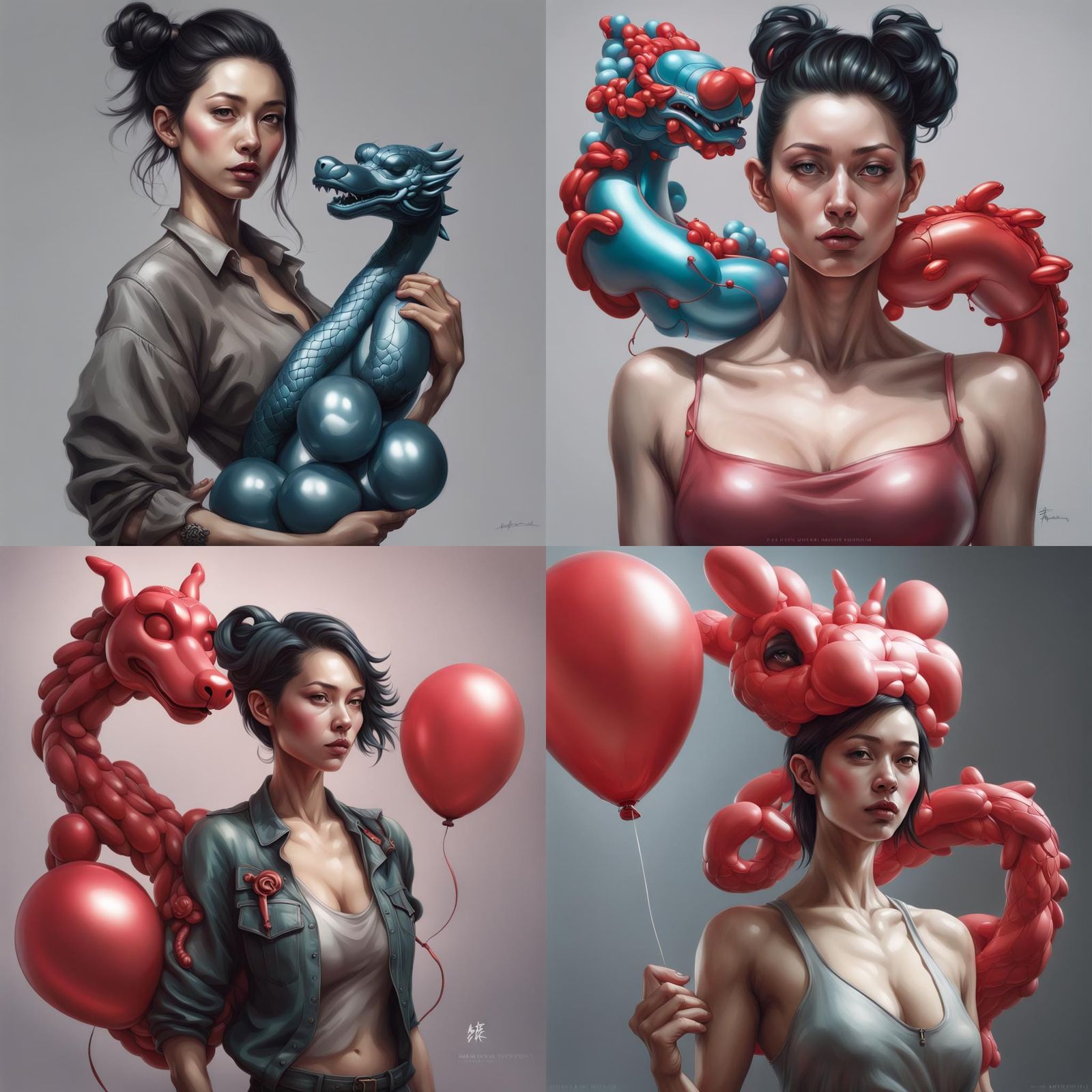 Taiwan Sculpture Portrait in Artgerm Style