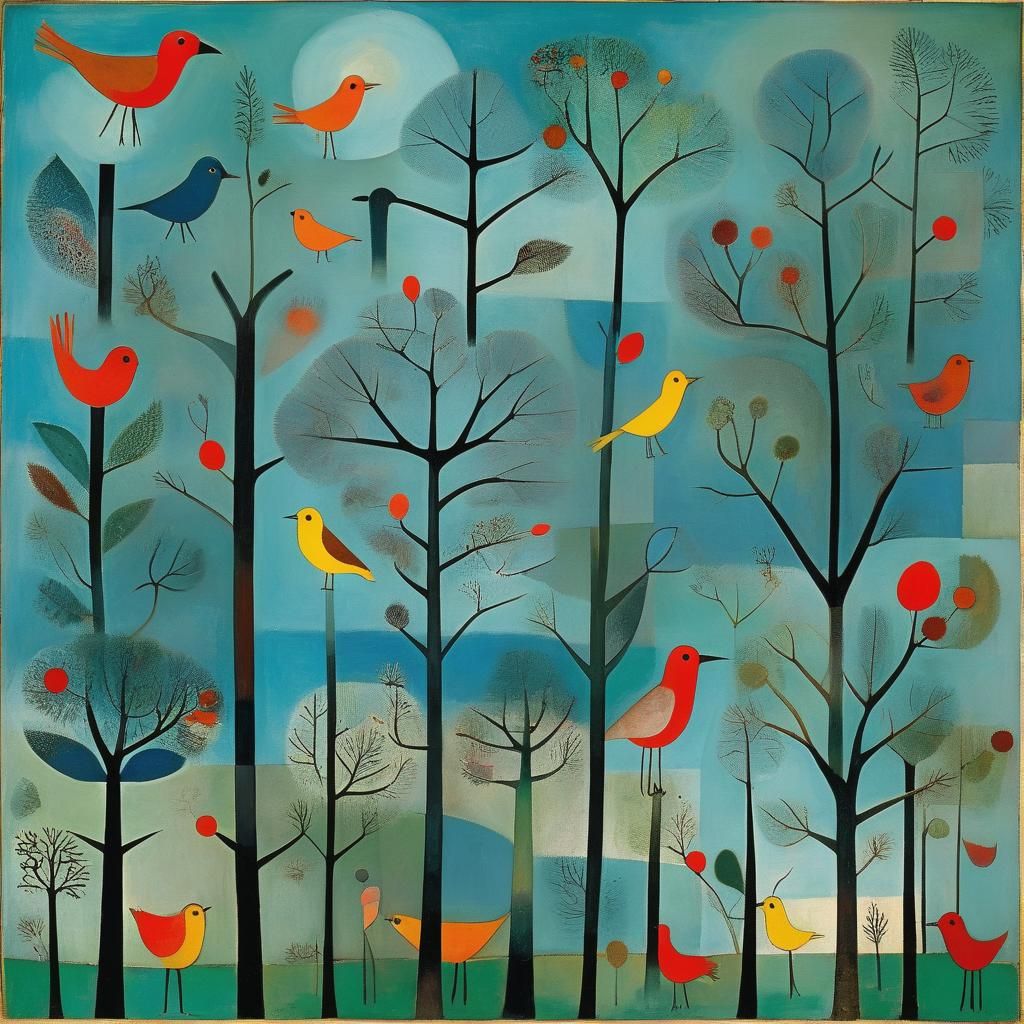 Paul Klee's Bird Garden, 1924: Abstract Art