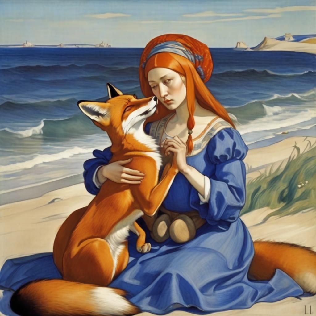 Foxes' Sea Adventure: Illustrative Art