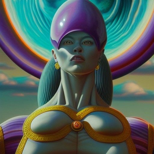 Lord Frieza: Hyperrealistic Digital Oil Painting