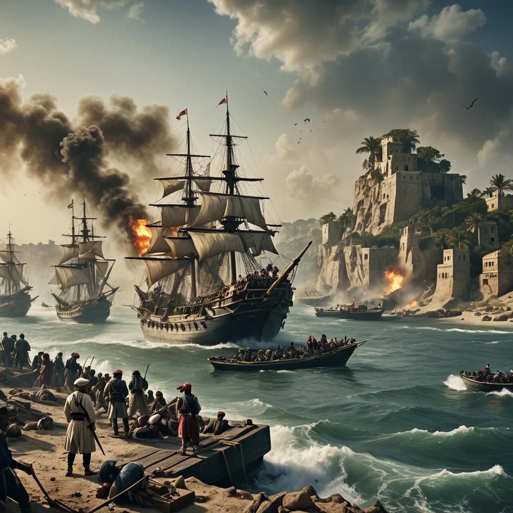 Naval Battle for Al Zambir Island, 1825