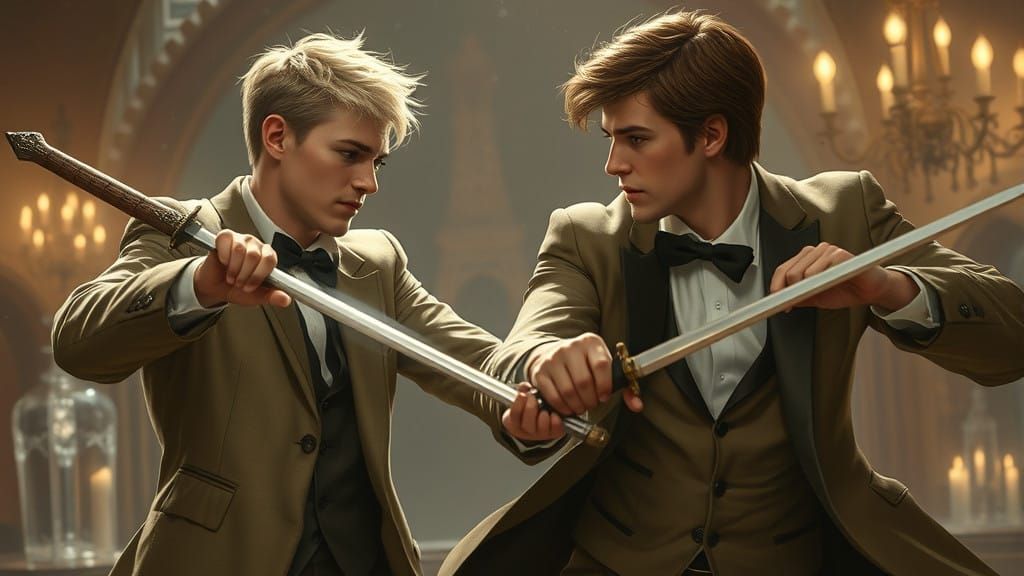 Ethereal Swordsmen Engage in 1880s Duel