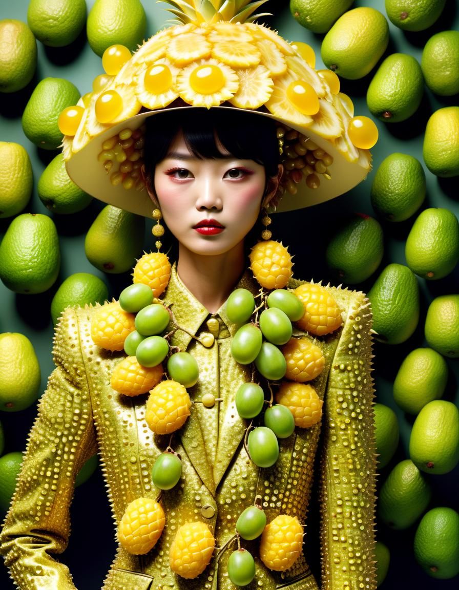 Pineapple Suit and Grape Hat: LaChapelle-Inspired Photo