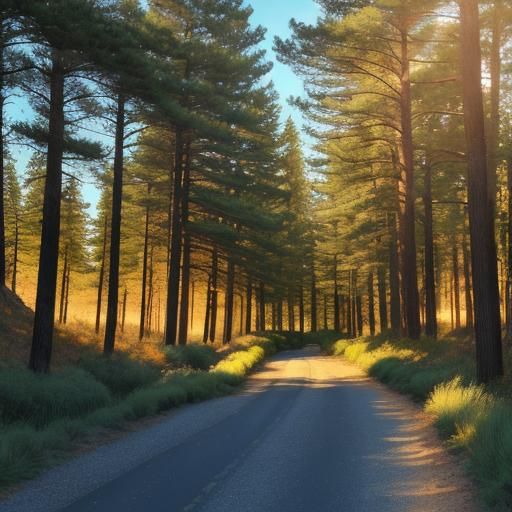 Turquoise Skies at Golden Hour on Pine Lane
