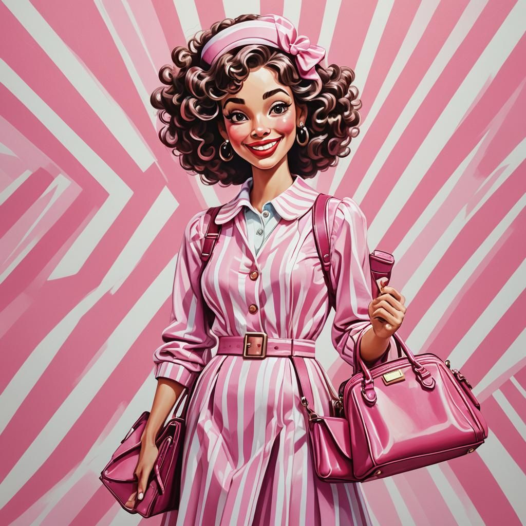 Penelope Pitstop Retro Cartoon Illustration