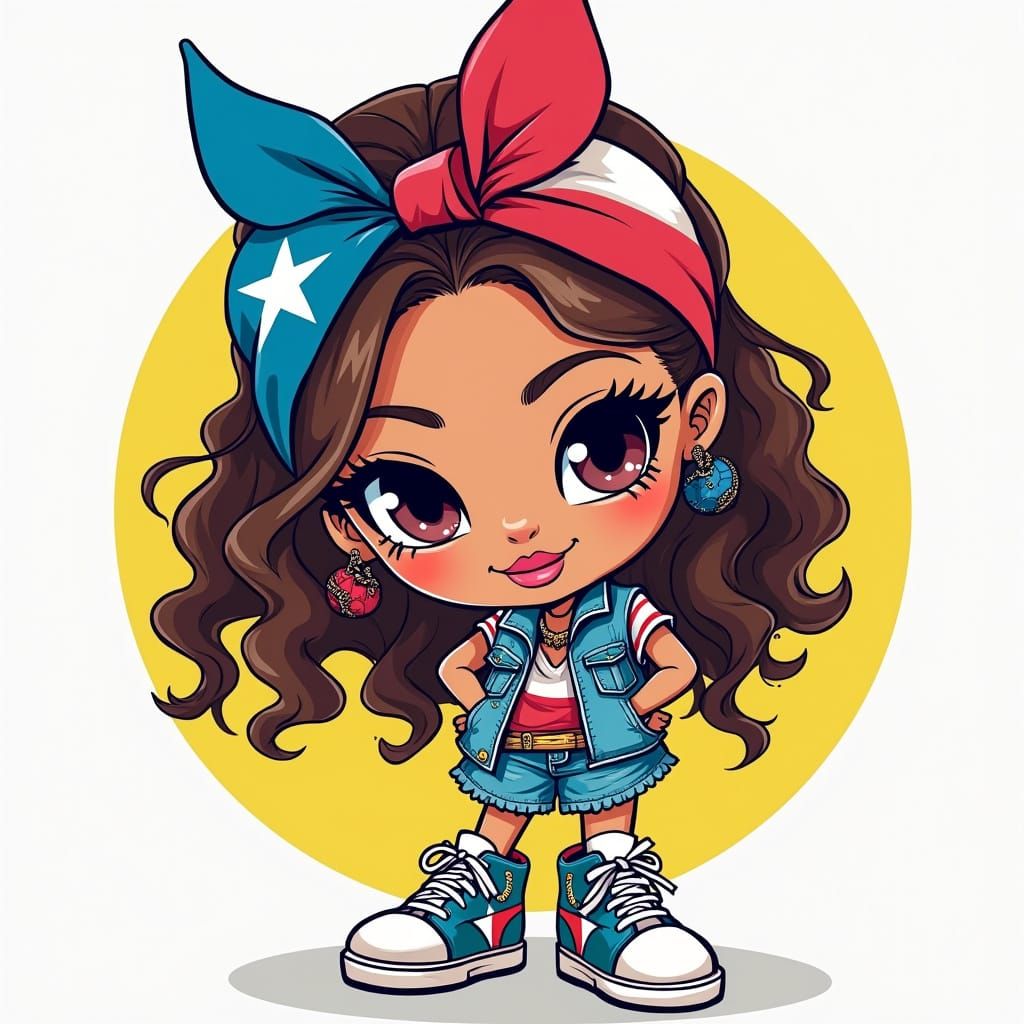 Boricuacentric Chibi-Chibi Girl Celebrates NYC Pride