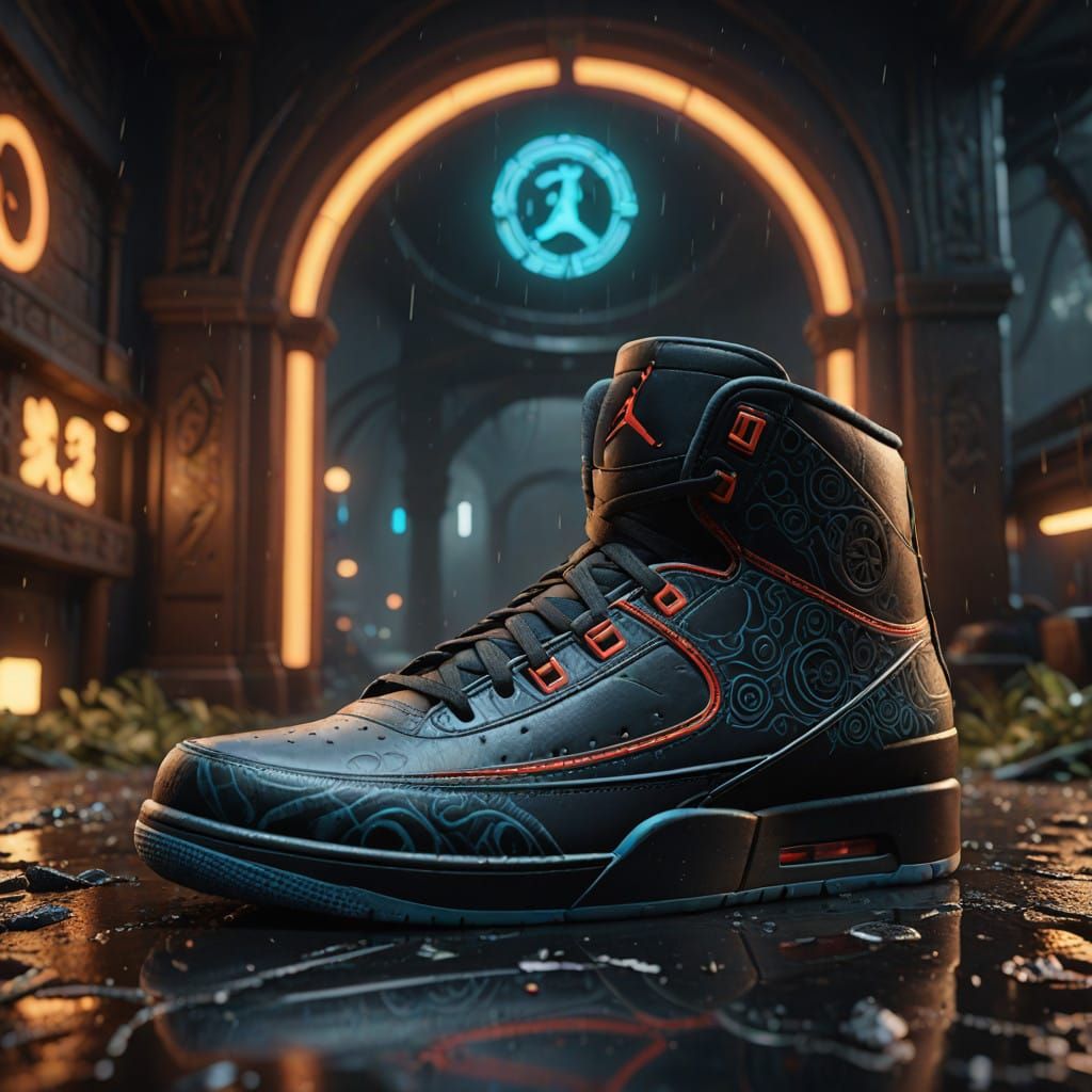 Mystical Air Jordan II Sneakers in Ancient Fantasy Style