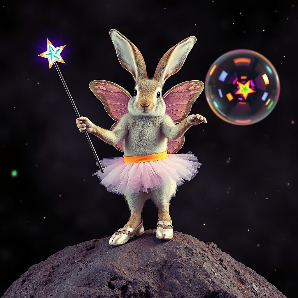 Gritty Jackrabbit with Magic Wand in Cosmic Ballet
