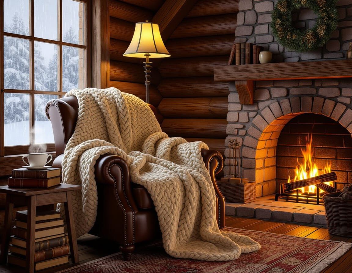Cozy Cabin Reading Nook in Rockwell Style