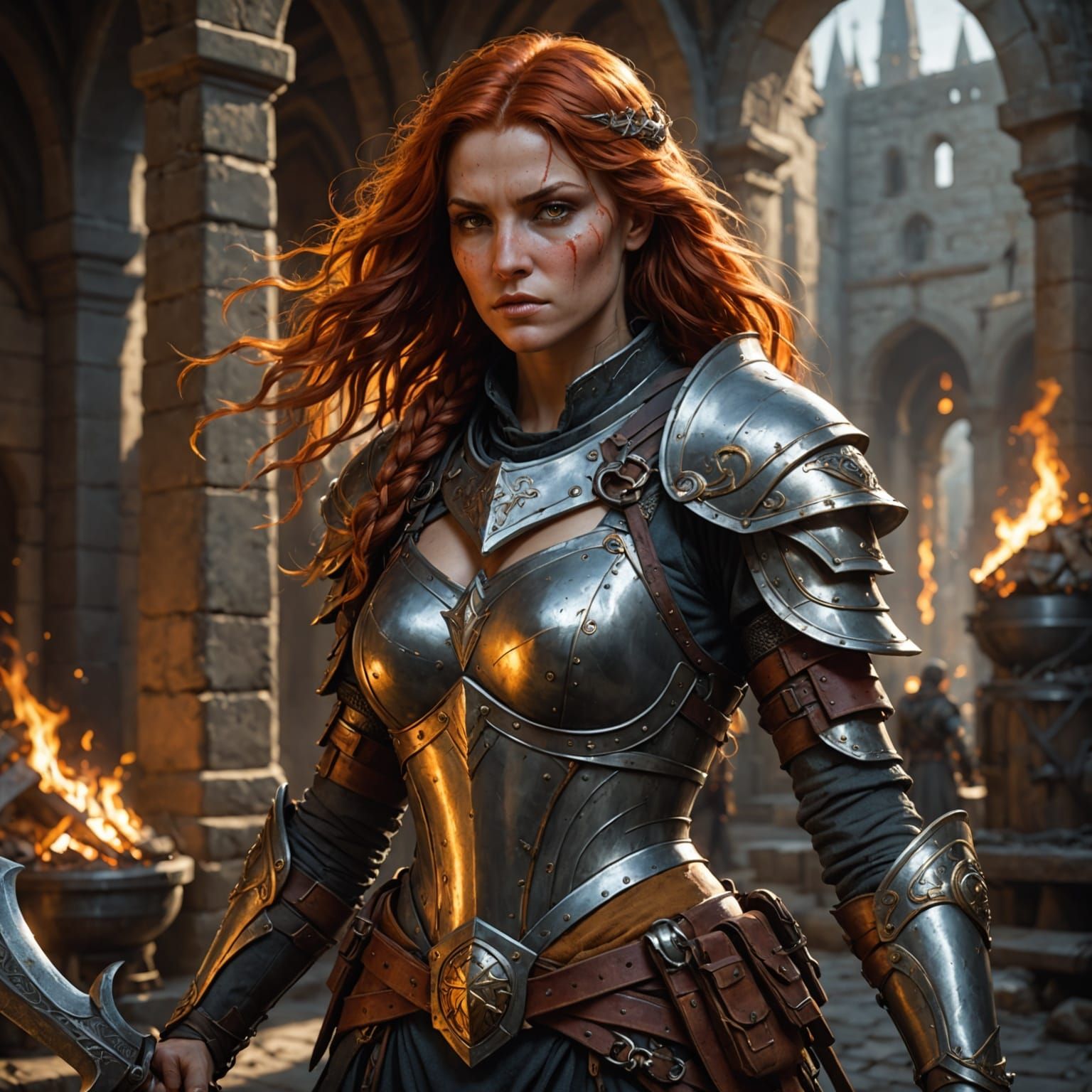 Fantasy Goliath Blacksmith in Detailed Concept Art