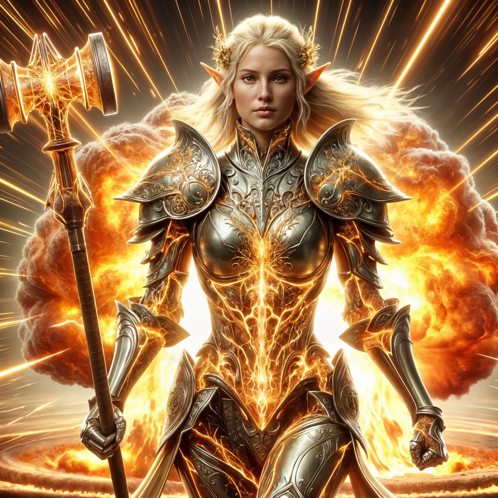 Nuclear Elf Knight Radiates Explosive Power