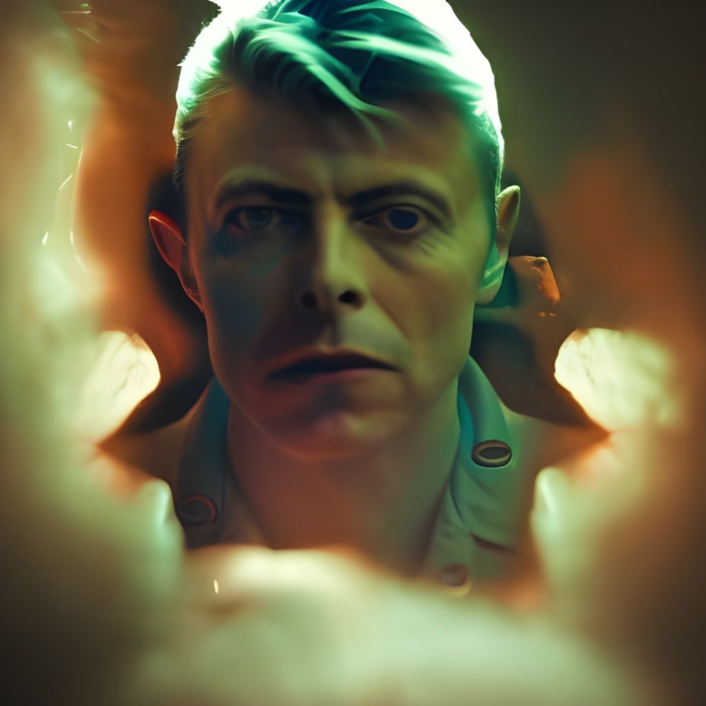 Neon Moonage Daydream Portrait of David Bowie