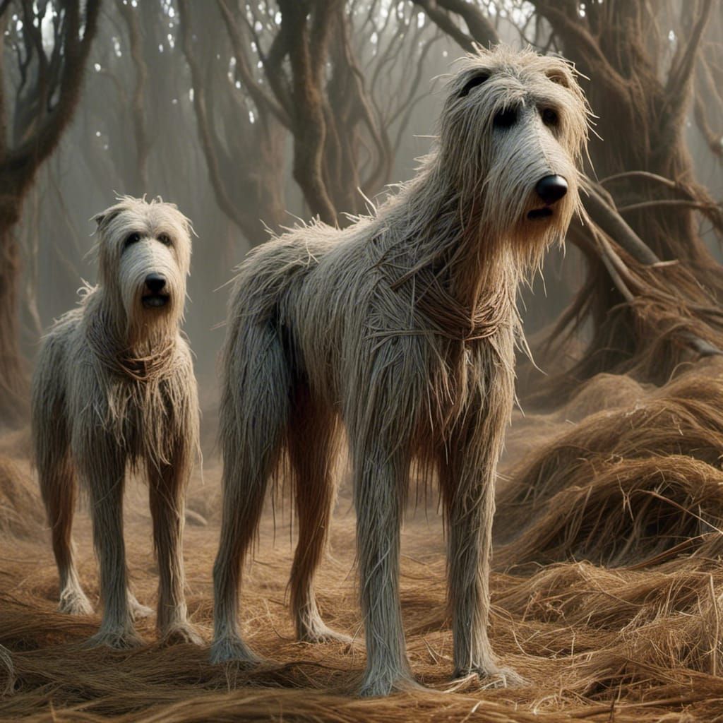 Statuesque Wild Wolfhound Portrait