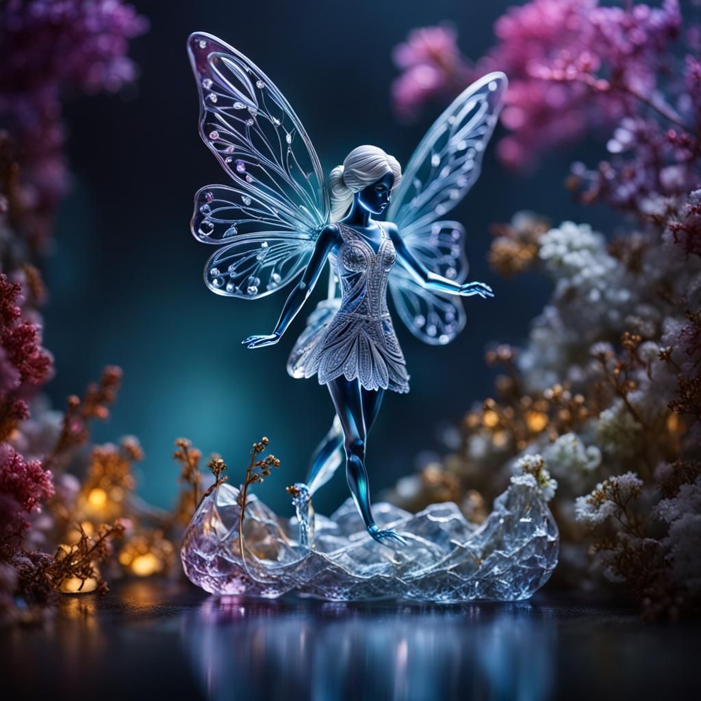 Intricately Detailed Crystal Fairy Figure