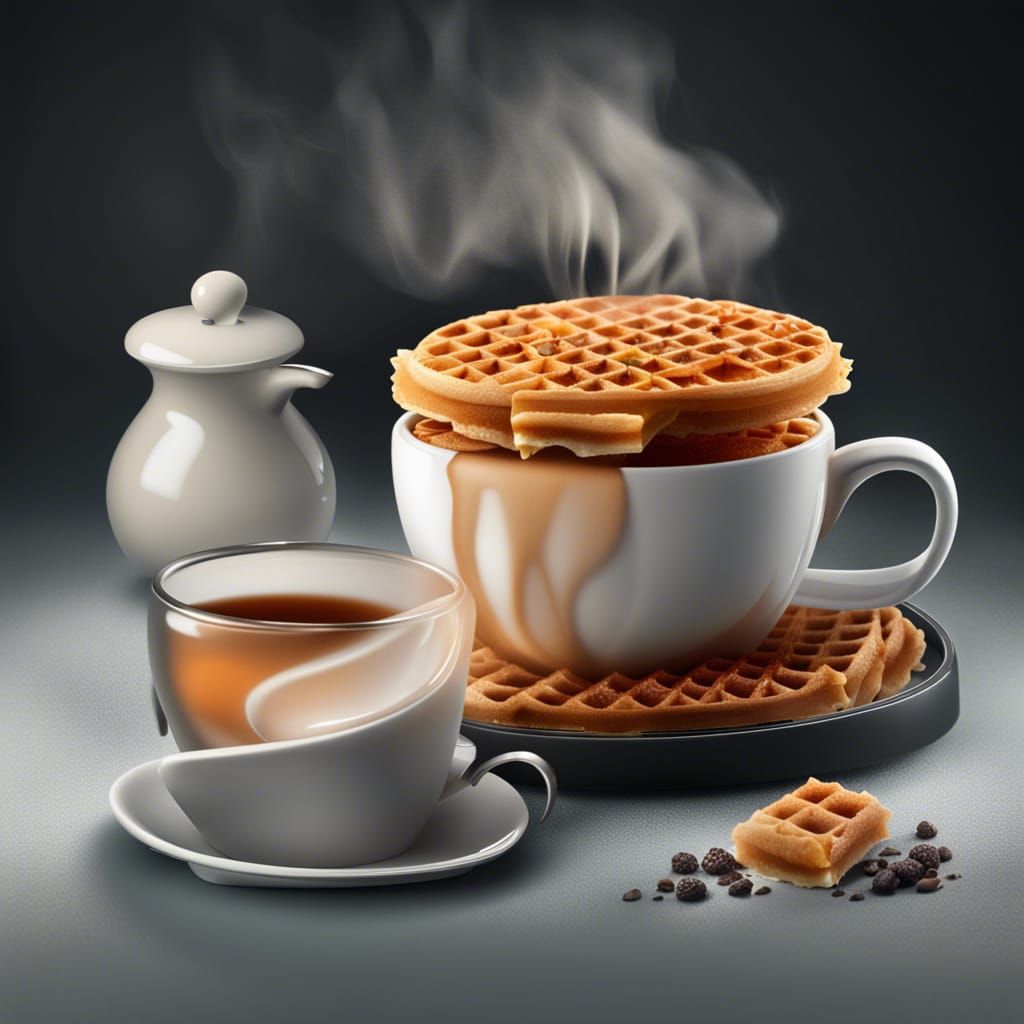 Stroopwaffle and Steaming Hot Cup of Tea