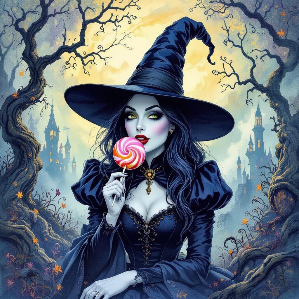 Wicked Witch of the West in Baroque Noir Style