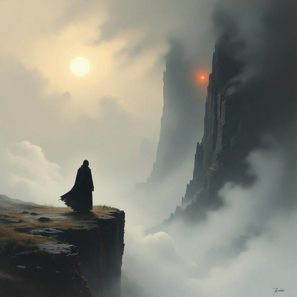 Misty Abyss: A Somber and Surreal Vision