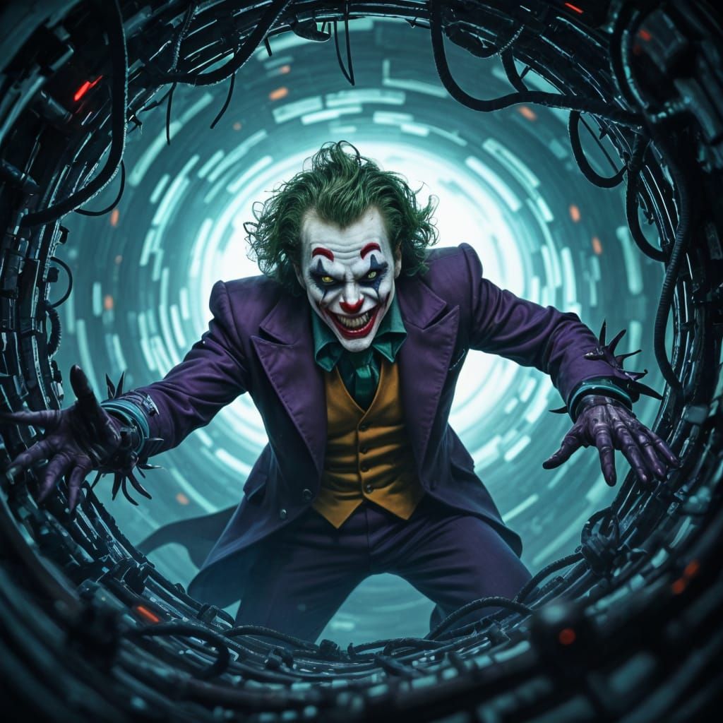 Biomechanical Joker Emerges From Digital Vortex