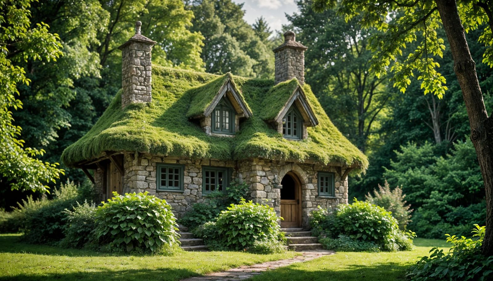 Cozy Castle Cottage in a Dark Forest