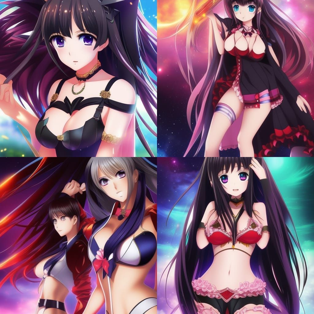 Anime Style Hot Girl Illustration