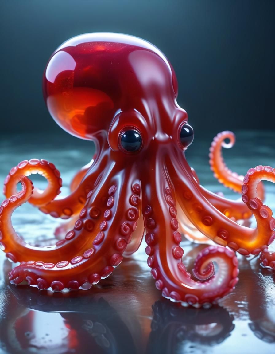 Giant Gummy Octopus Statue in High Resolution