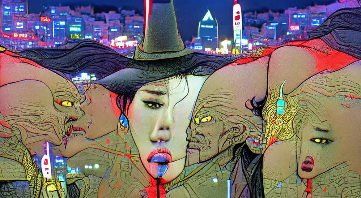 Neon Black and the Sex Vampires: Moebius Style
