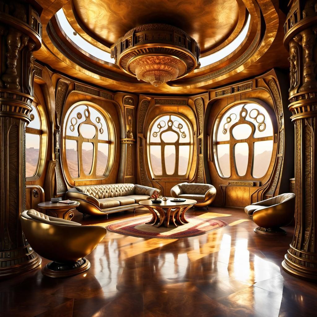Sci-Fi Tsar Apartment with Khajuraho Furnishings