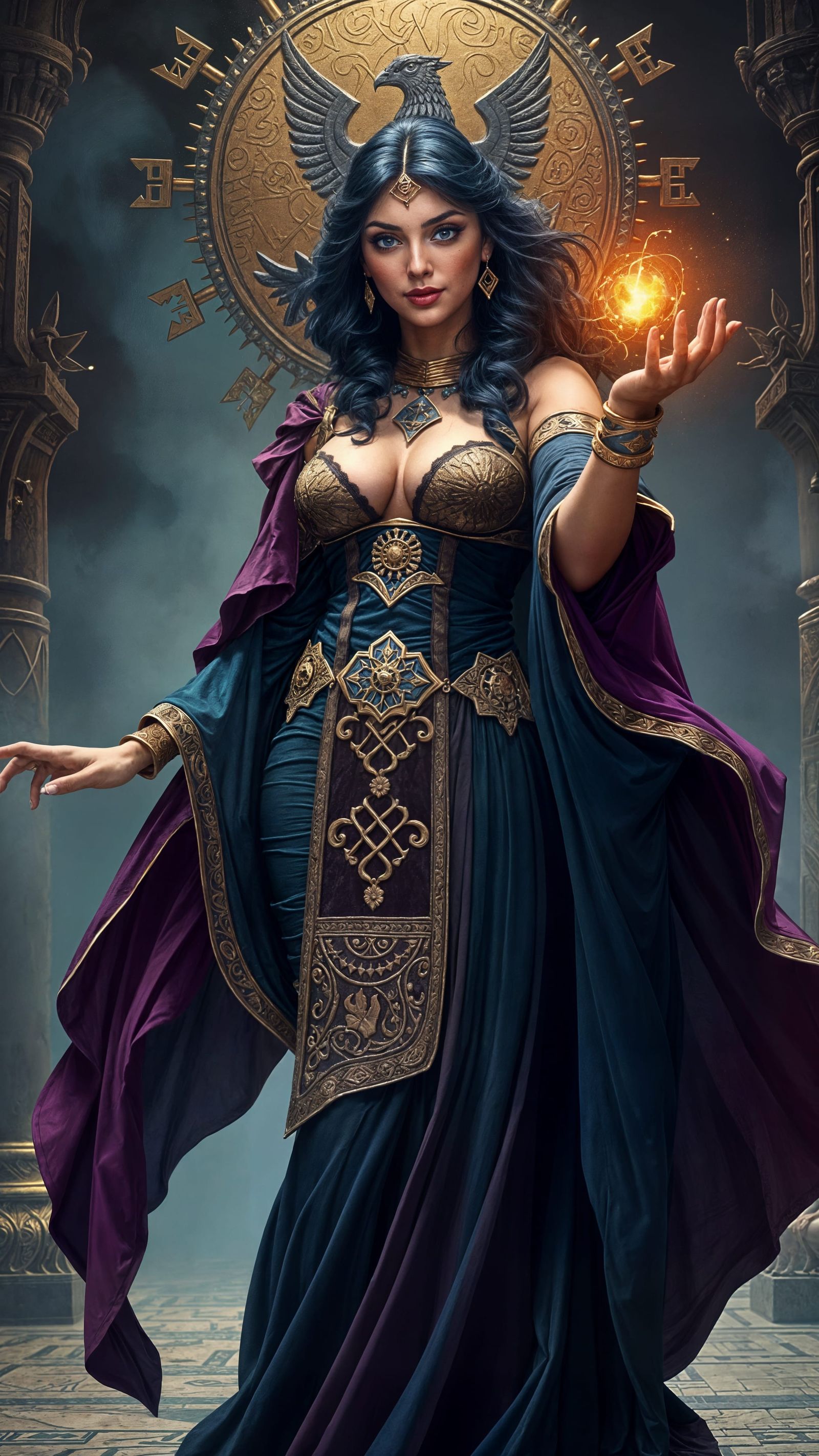 Ancient Mesopotamian Sorceress in Epic Masterpiece Style